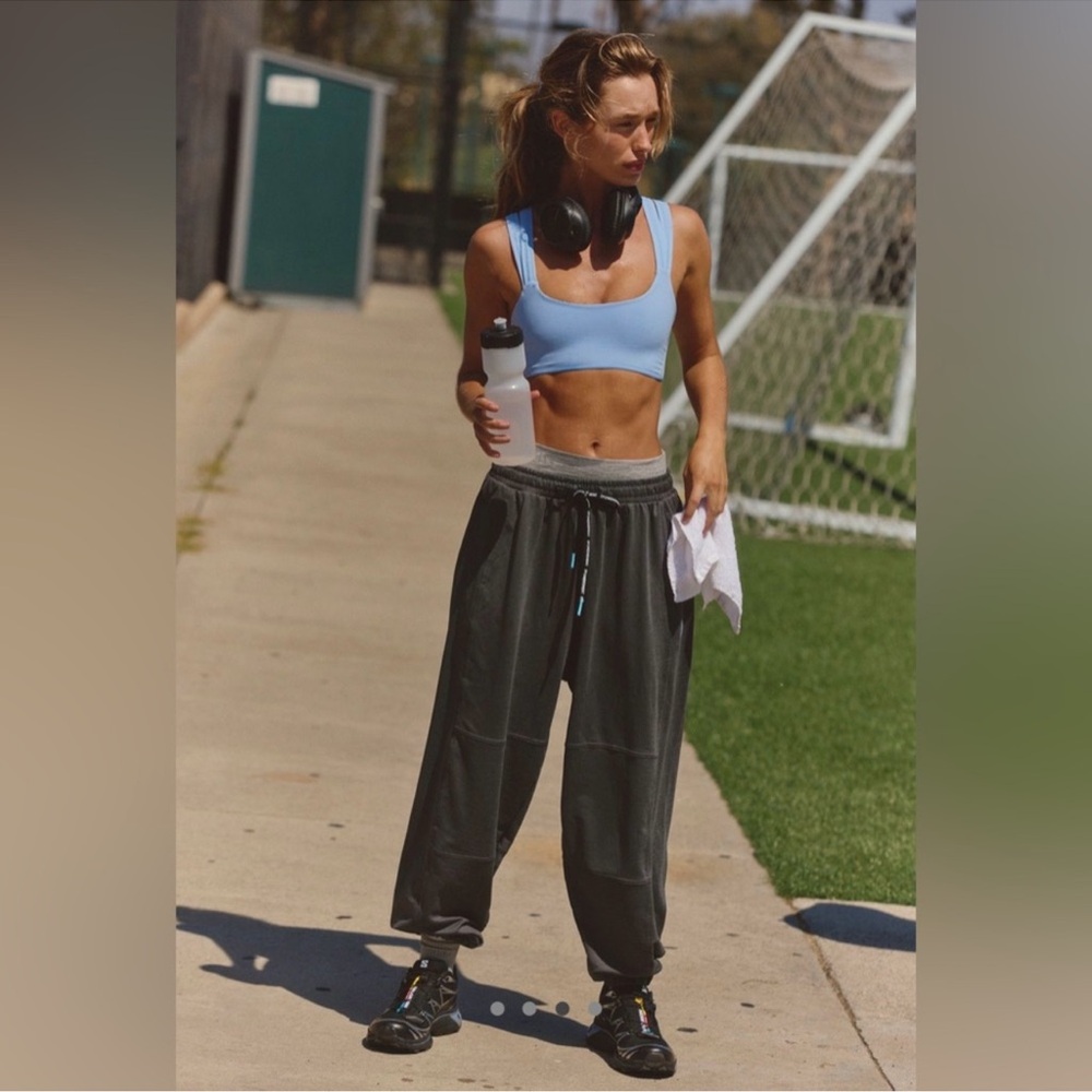 FP Movement by Free People Charcoal Gray Track Joggers - Picture 3 of 10